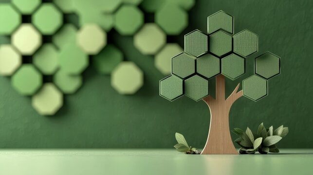 This minimalist icon beautifully combines nature and geometric design.