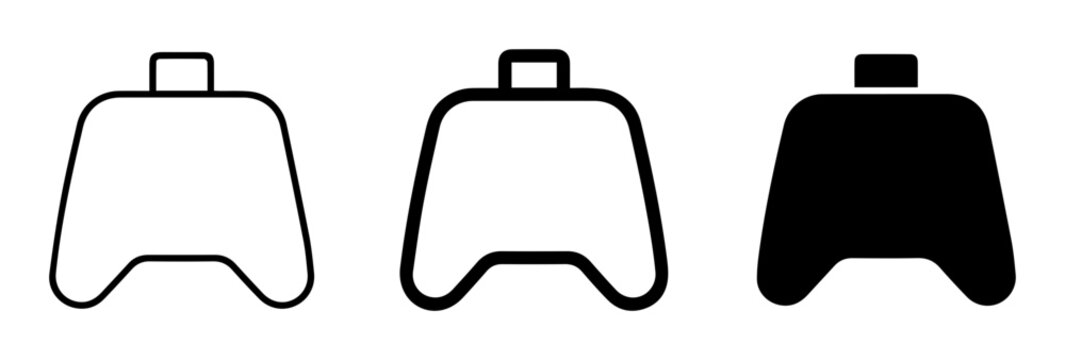Video Game Controller Icons, Gaming Input Devices, Digital Entertainment Vector Graphics