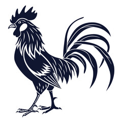 Roster Vector Images. Rooster silhouette vector on white background. © art vector