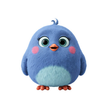 Cute blue bird character