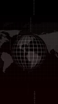 Digital world mapping lines process binary algorithm calculations over continental vector maps. Computer storage systems use a digital world mapping lines interface track.