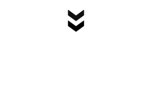 Minimalist animated downward arrows loading for ui ux and digital interfaces pointer direction