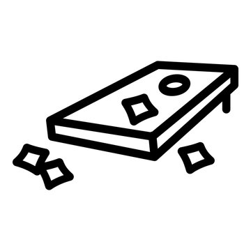 corn hole board icon