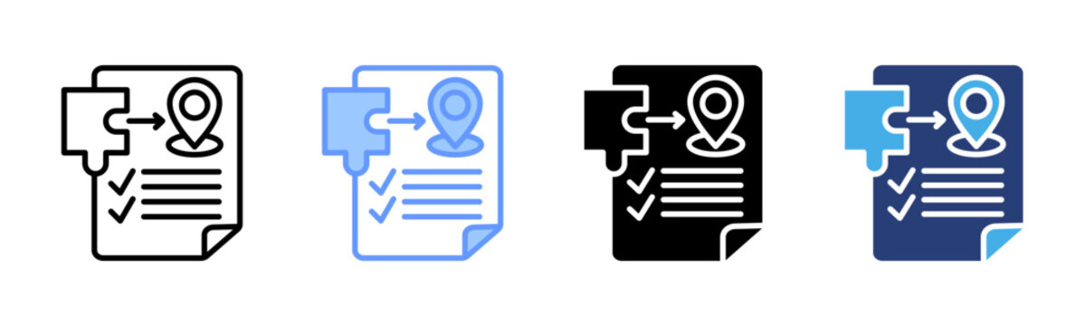 Delivery Documents icon set multiple style collection