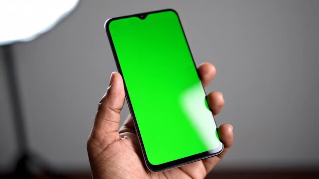 hand holding a Android Mobile