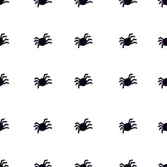 Fototapeta premium Cute hand drawn dark purple spider seamless pattern