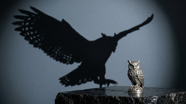 Owl and eagle bird statue wildlife.