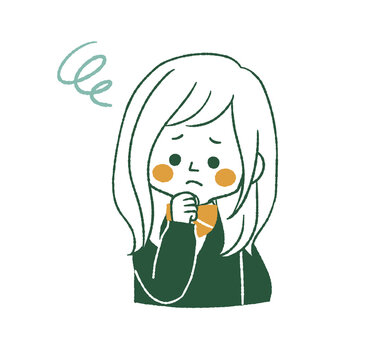 困っている女子学生