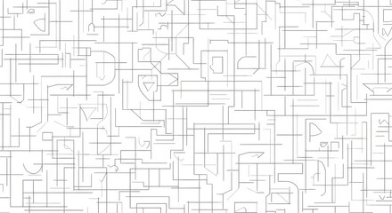 Fototapeta premium Abstract geometric pattern of intersecting white and grey lines creating a textured grid background