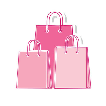 Three Pink Shopping Bags