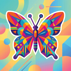 Colorful Butterfly Graphic Illustration Design. © bibit