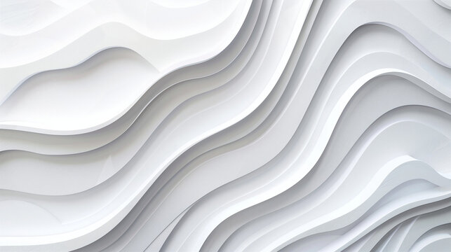Elegant white paper cut layered background with copy space