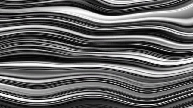 Hypnotic Monochrome Zebra Stripe Distortion Black And White Optical Illusion Wave Loop