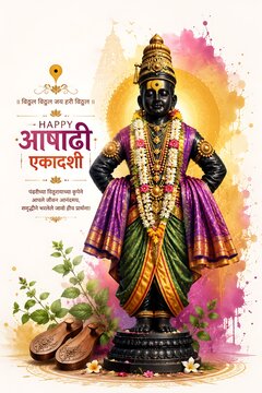 Ashadi Ekadashi Festival Celebration with Lord Vitthal Vithoba Vithuraya Vithu Mauli Pandurang Hari and Sacred Pandharpur Wari