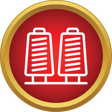 Thread spools representing textile tailoring and fashion industry
