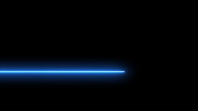 Glowing Blue Neon Rectangle Border Frame Animation on Black Background, Abstract Motion Graphics in After Effects, Seamless 4K Loop Overlay for Video Editing
