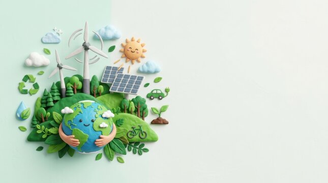Eco Friendly Earth and Renewable Energy Concept