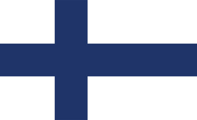 Obraz premium Flag of Finland Vector Illustration