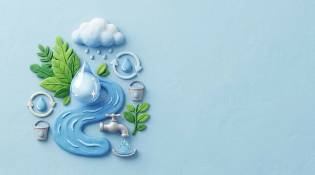 Water Conservation and Environmental Protection Concept
