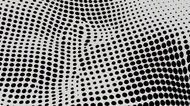 Abstract Black and White Halftone Wave Motion Background for Modern Branding