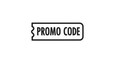 Obraz premium Promo code ticket icon for online shopping