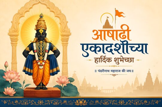 Devshayani Ekadashi/ Ashadhi Ekadashi/ Maha Ekadashi/ Pandharpur Wari Harishayani/ Shayani Ekadashi/ Vitthal Ekadashi/ Prabodhinipurv Ekadashi/ Lord Vitthal Rukmini Devotional Hindu Festival