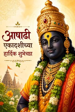 Devshayani Ekadashi/ Ashadhi Ekadashi/ Maha Ekadashi/ Pandharpur Wari Harishayani/ Shayani Ekadashi/ Vitthal Ekadashi/ Prabodhinipurv Ekadashi/ Lord Vitthal Rukmini Devotional Hindu Festival