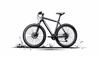 Obraz premium Mountain bike with black tires.