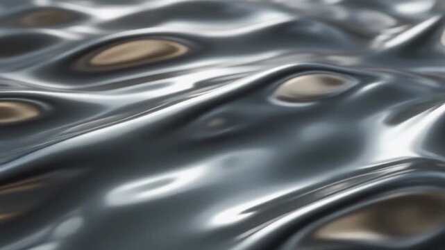 Liquid silver metal waves creating hypnotic motion patterns in this smooth abstract 3d animation video for modern creative digital background
