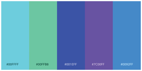 Neon color palette blending electric pink blue green for striking impact © Rohman