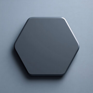Dark gray hexagon shape with rounded corners for design element