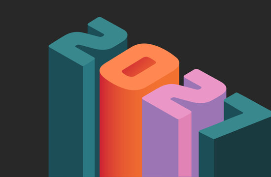 Happy New Year 2027 Typography Text Design Vector