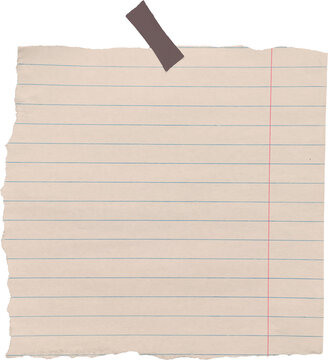 Torn Lined Paper Memo Note High Quality Isolated
