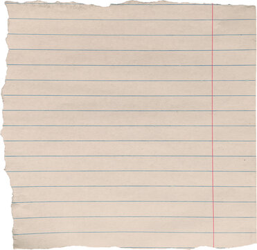 Torn Lined Paper Memo Note High Quality Isolated