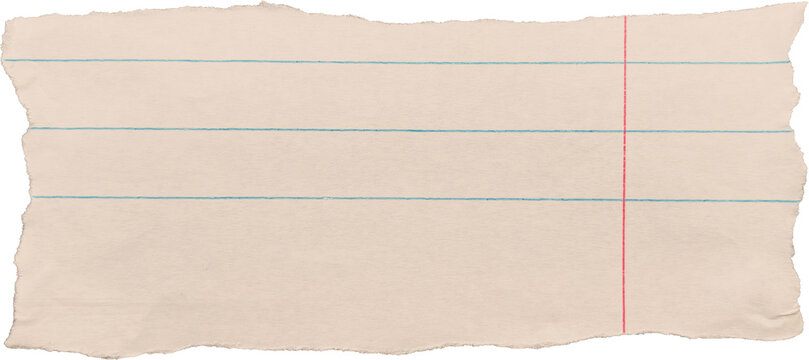 Torn Lined Paper Memo Note High Quality Isolated