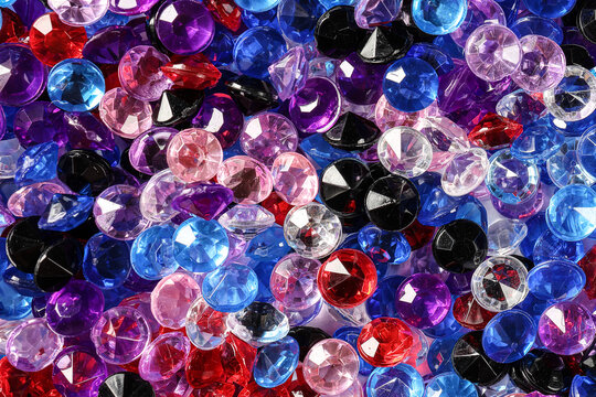 multicolour small tiny crystal glass shiny vibrant color decorative gem stones slide glide move