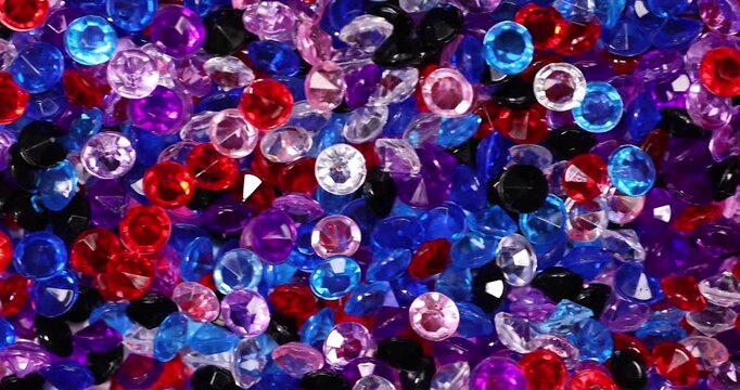 multicolour small tiny crystal glass shiny vibrant color decorative gem stones slide glide move