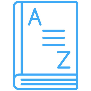 Dictionary line icon style