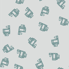 Fototapeta premium heating system biomass energy line seamless pattern heating system biomass energy thin line illustration