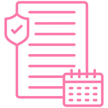 Yearly Report line icon style