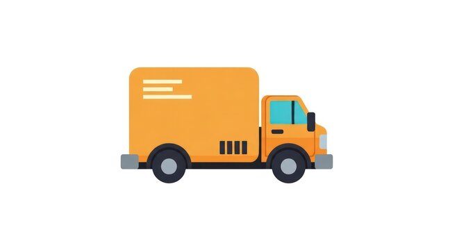 Delivery truck cartoon vehicle transport.