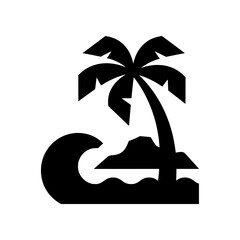 Masterpiece Maui, Hawaii icon featuring the island's most recognizable elements including palm trees, ocean waves, volcanic landscapes, and tropical flowers. Perfect for travel brands, tourism busines © puntip_a