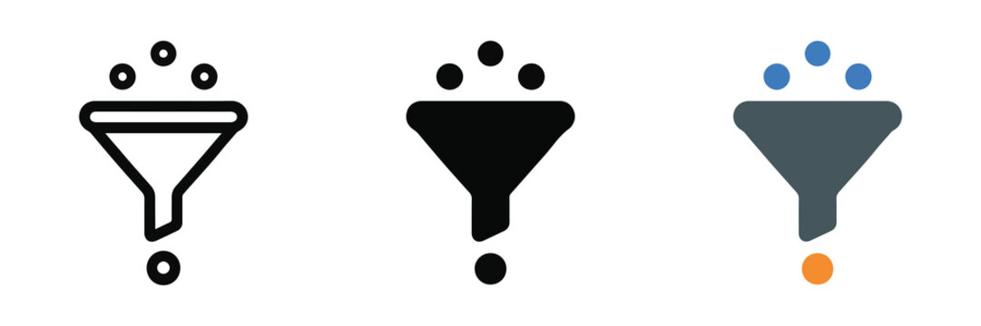 Sales Funnel Conversion Process Icon
