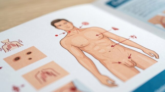 Detailed Illustration of Medical Biopsy Procedures for Patient Education