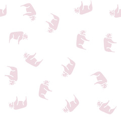 Fototapeta premium buffalo wild animal glyph vector seamless pattern. buffalo wild animal signthin illustration