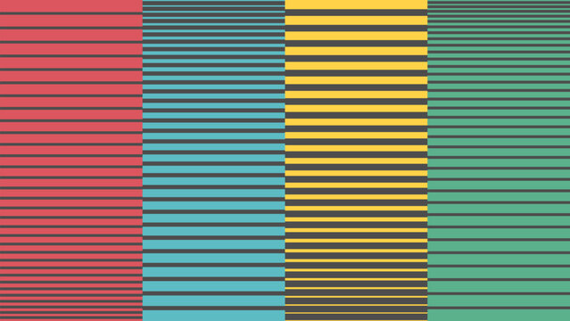 Set of Modern Geometric Color Line Patterns. Abstract Stripe Background for creative graphic design. Vector illustration.