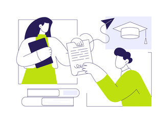 Plakat Ask recommendations isolated cartoon vector illustrations.