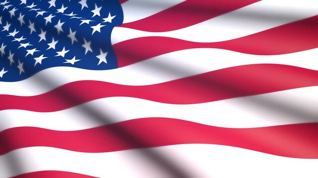 american flag waving in the wind
