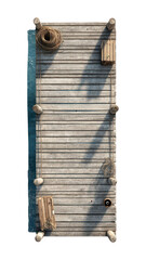 Fototapeta premium PNG Wooden dock with nautical elements.