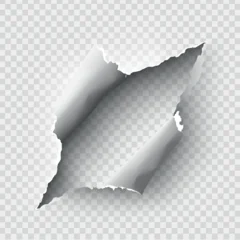 ragged Hole torn in ripped paper on transparent background © Andrei Kukla